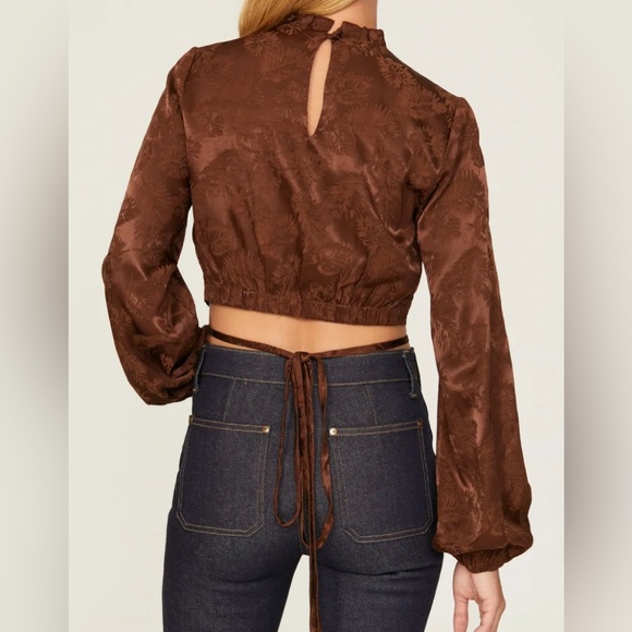 Love, Whit by Whitney Port - Brown Crop Top - Picture 2 of 8